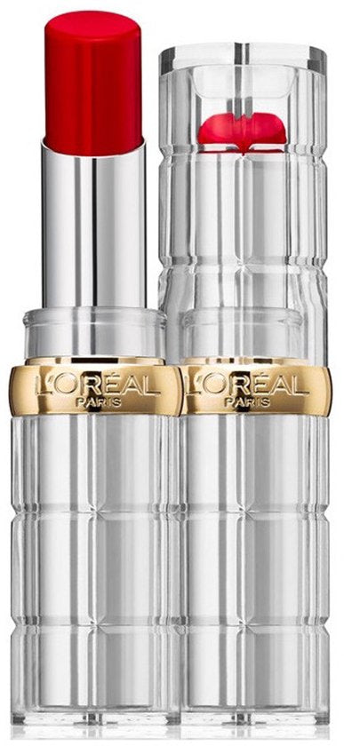 L'Oréal Paris Glow Paradise Balm-In-Lipstick - Verzorgende Lippenstift met Glanzende Finish met Granaatappelextract en Squalaan - 350 Rouge Paradise - Rood - 3,8gr