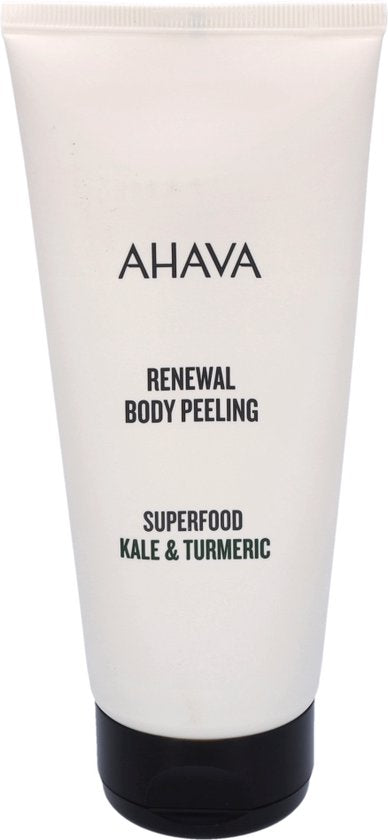 AHAVA Vernieuwende Body Peeling - Natuurlijke Exfoliatie en Huidverjonging | Boerenkool & Kurkuma | Versterkt Huidbarrière | Scrub & Peeling voor Lichaam & Gezicht | Gezichtsscrub voor Mannen & Vrouwen - 200ml