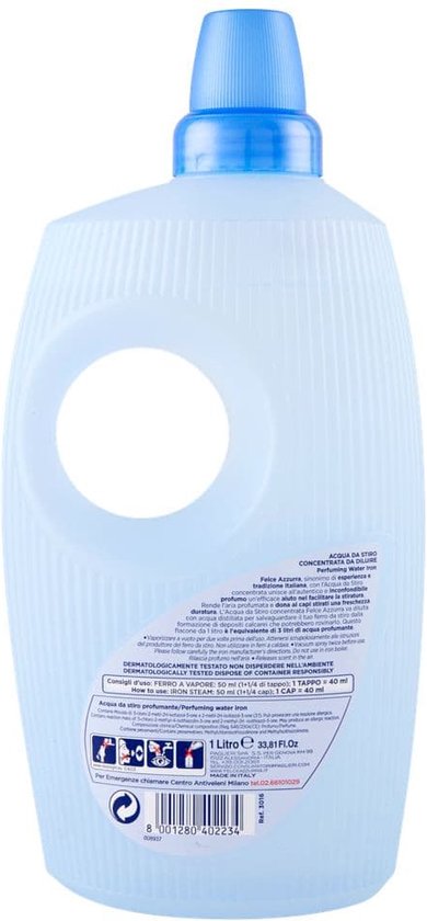 Felce Azzura Gedistilleerd en Geparfumeerd Geconcentreerde Strijkwater 1L=3L