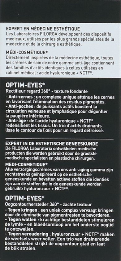 Filorga Paris Optim-Eyes 3-in-1 Eye Contour Cream - 15 ml
