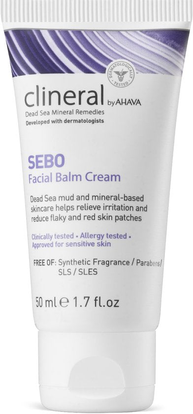 AHAVA Clineral SEBO Gezichtscrème | Intensieve Hydratatie & Kalmering | Speciaal voor Gevoelige Huid | Gezichtsverzorging voor Mannen & Vrouwen | Help