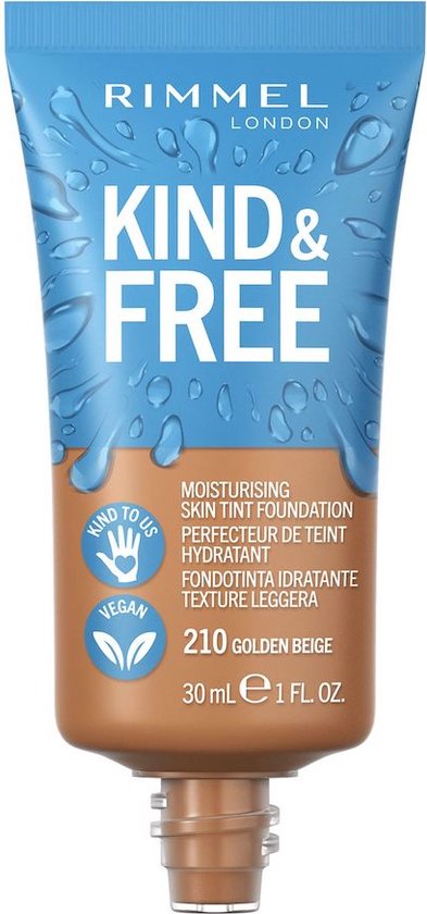 Rimmel London KIND & FREE Vegan Foundation 210 Golden Beige