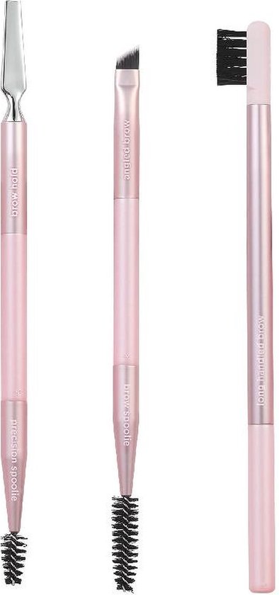 Real Techniques Make-Up Borstel Set Real Techniques Brow Styling Roze 3 Onderdelen