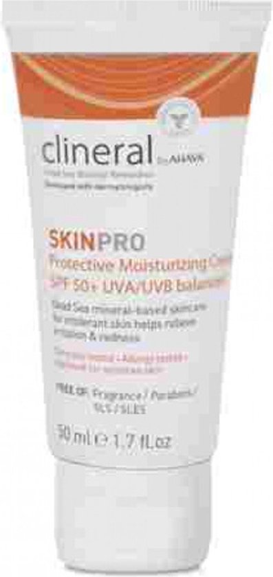 AHAVA CLINERAL SKINPRO Beschermende Vochtcrème SPF50 - Kalmeert Irritatie & Vermindert Roodheid | Hoge SPF Bescherming | Geformuleerd met Dermatologen | Creme voor mannen & vrouwen - 50ml