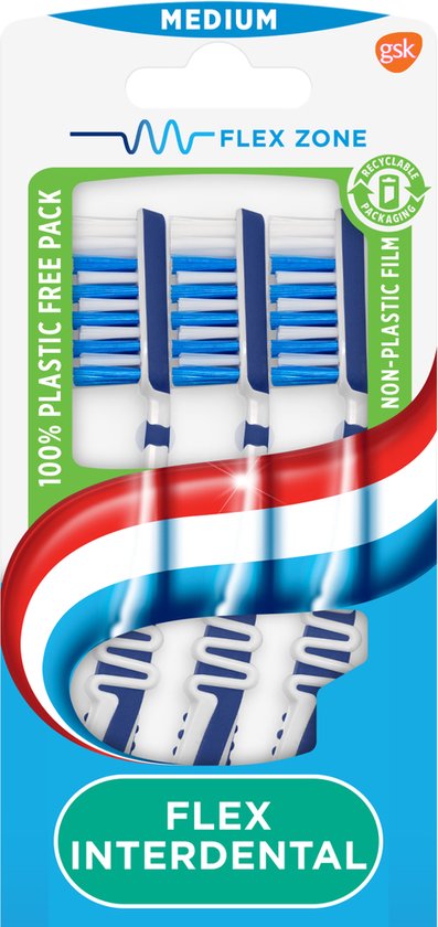 Aquafresh Tandenborstel Flex Interdental Medium 3-pack