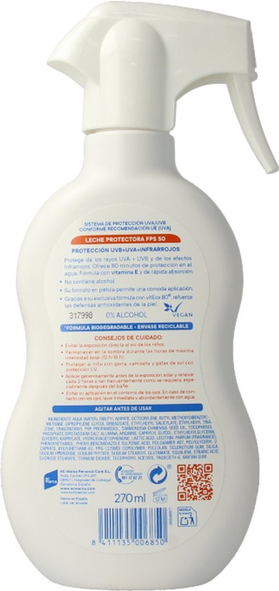 Zonnebrandcrème voor kinderen Ecran Ecran Denenes SPF 50+ 270 ml