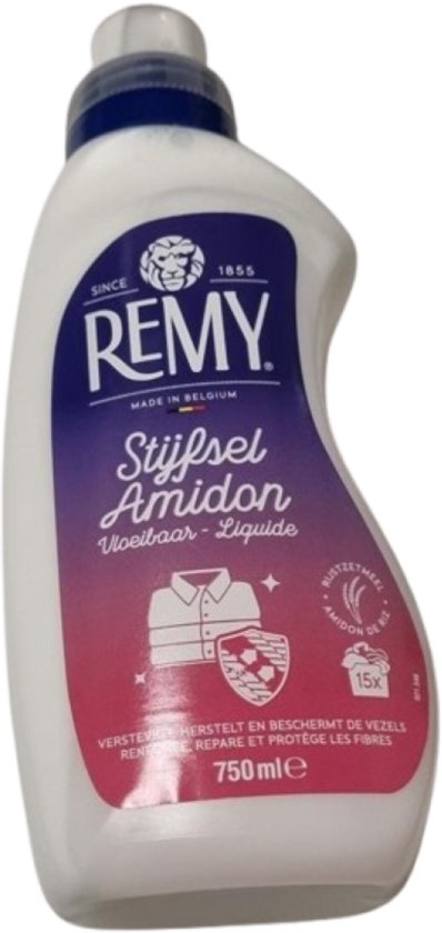 Remy - Vloeibaar Stijfsel 750 ml - Met Rijstzetmeel - Verstevigt, herstelt en beschermt de vezels