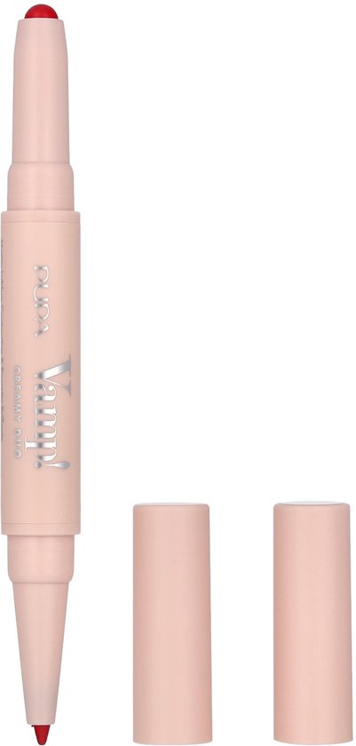 PUPA Milano Vamp! Creamy Duo Lip Pencil & Shiny Lipstick 011 Orange Red 0,8 gr