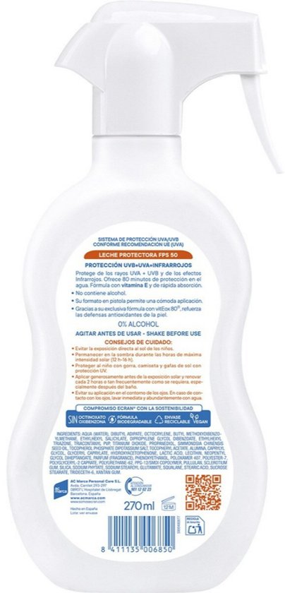 Zonnebrandcrème voor kinderen Ecran Ecran Denenes SPF 50+ 270 ml
