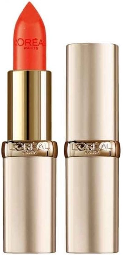 L’Oréal Paris Color Riche Satin Lipstick - Verzorgende, Lippenstift Verrijkt met Arganolie - 373 Magnetic Coral - Oranje - 4,54 gr