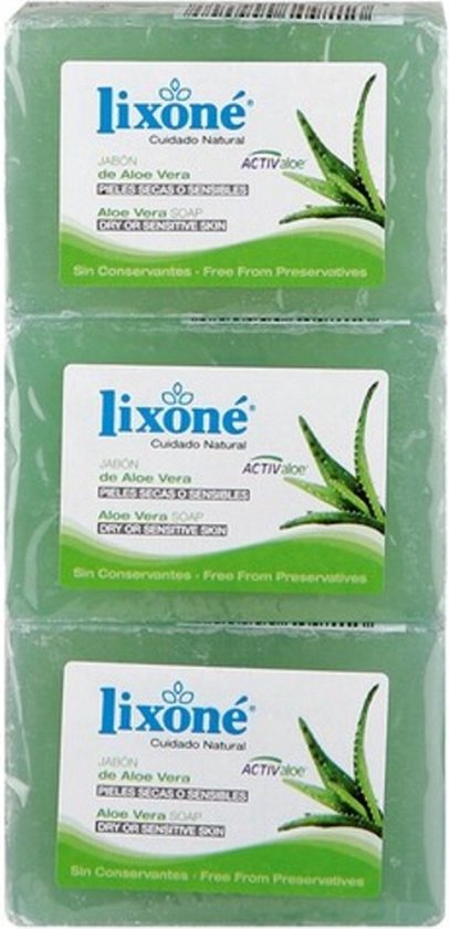 Blok Zeep Natuurlijke Glycerine Aloe Vera Lixoné (3 stuks)