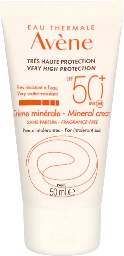 Avène Sun Protection Mineral Cream 50+ - Zonnebrand - 50 ml