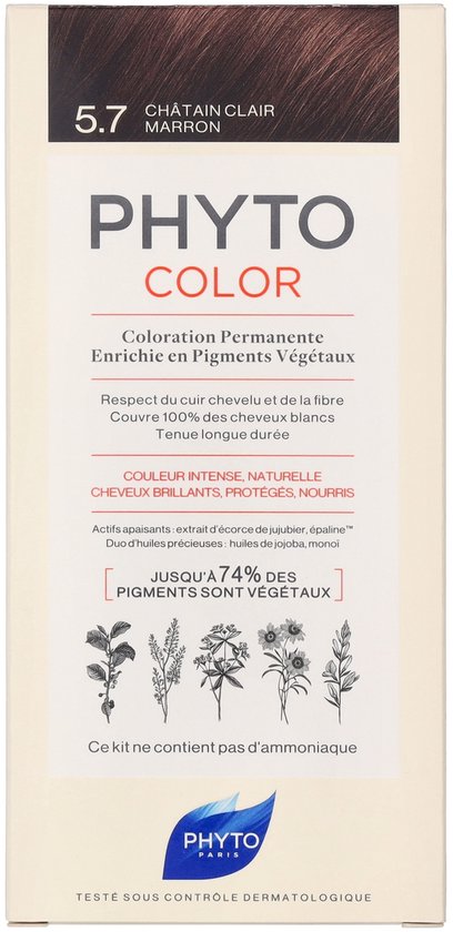 Permanent Colour PHYTO PhytoColor 5.7-castaño marrón claro Ammonia-free