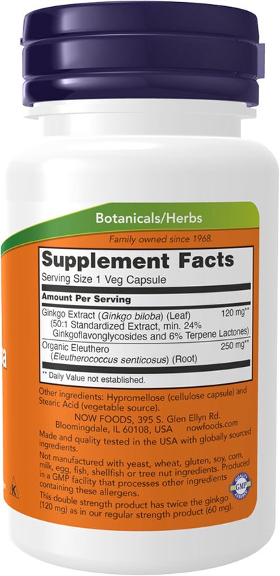 Ginkgo Biloba 120mg - 100 v-caps