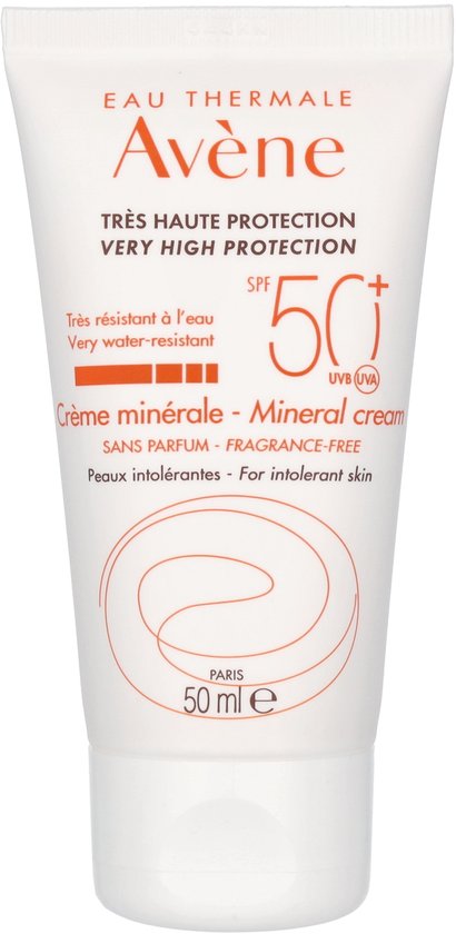 Avène Sun Protection Mineral Cream 50+ - Zonnebrand - 50 ml