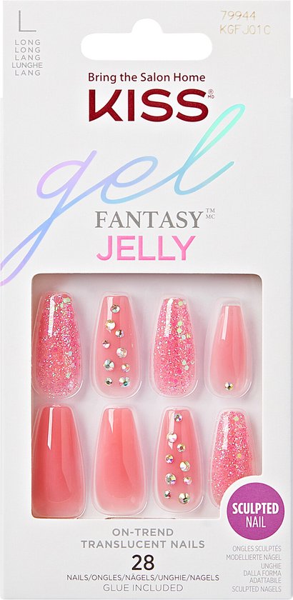 Kiss Jelly Fantasy Nails - Kunstnagels - 28 stuks - Nepnagels - Be Jelly