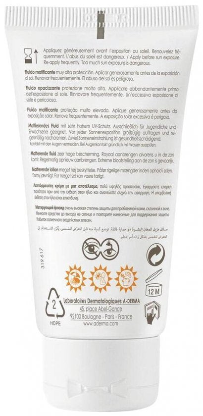 Voc htinbrengende Matte Vloeistof A-Derma Protect AC 40 ml