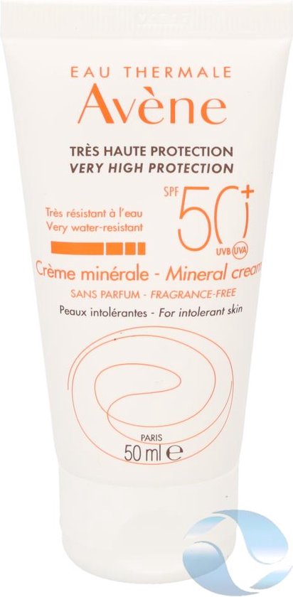 Avène Sun Protection Mineral Cream 50+ - Zonnebrand - 50 ml