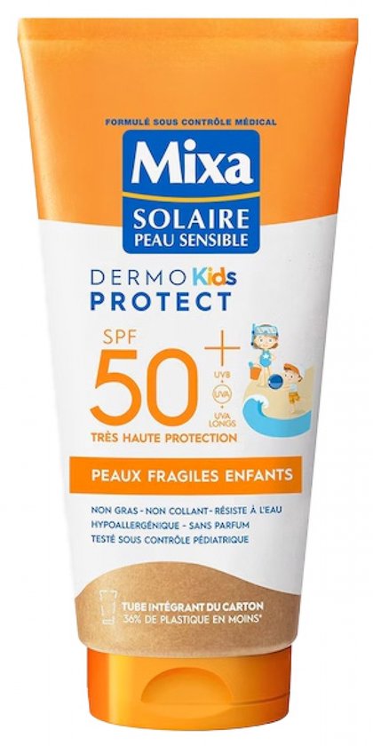 Mixa Dermo Kids Protect Zonnemelk Kwetsbare Huid Kinderen SPF50+ 175 ml