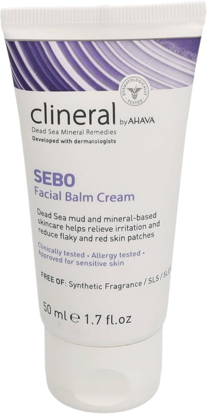 AHAVA Clineral SEBO Gezichtscrème | Intensieve Hydratatie & Kalmering | Speciaal voor Gevoelige Huid | Gezichtsverzorging voor Mannen & Vrouwen | Help