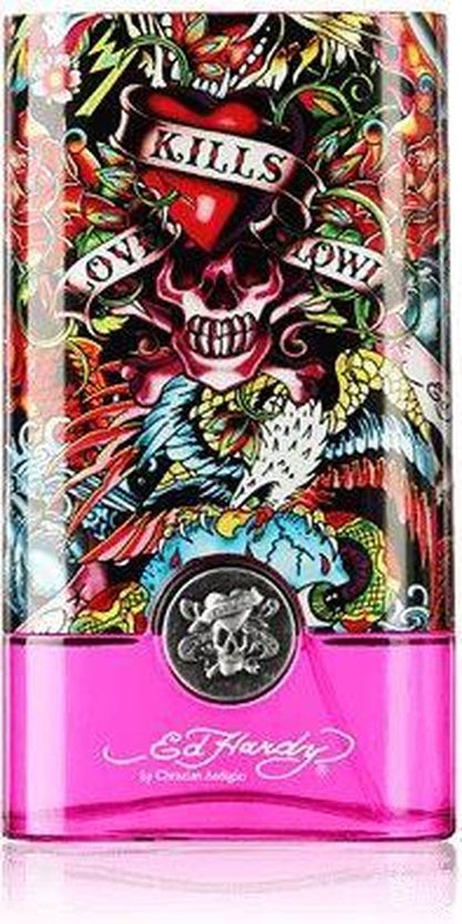 Ed Hardy Hearts & Daggers Women | Eau de parfum met fruitige en houtachtige noten | 100 ml