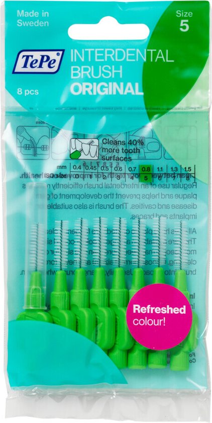 TePe Interdentale Ragers Origineel 0,8 mm Groen - 8 stuks