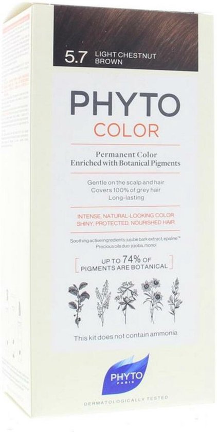 Permanent Colour PHYTO PhytoColor 5.7-castaño marrón claro Ammonia-free