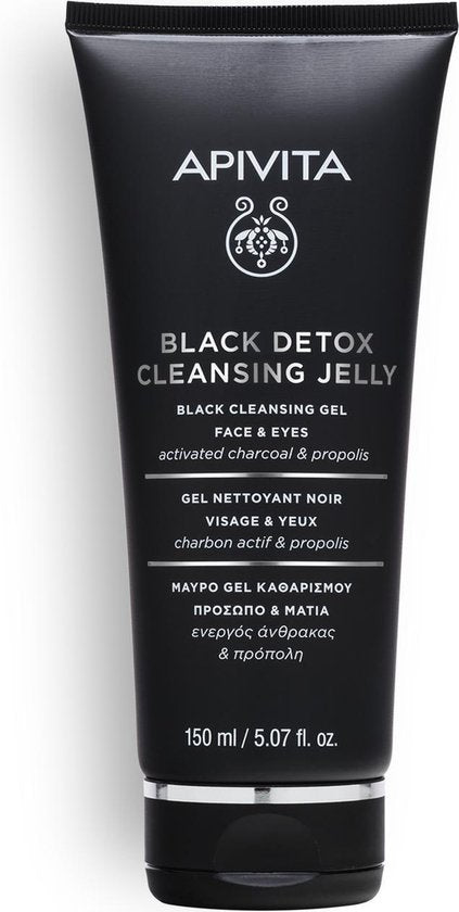 Apivita Gel Face Care Cleansers Black Detox Cleansing Jelly