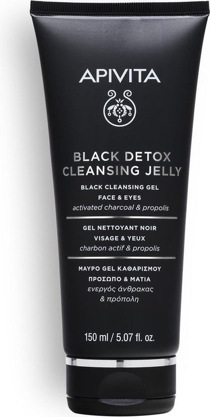 Apivita Gel Face Care Cleansers Black Detox Cleansing Jelly
