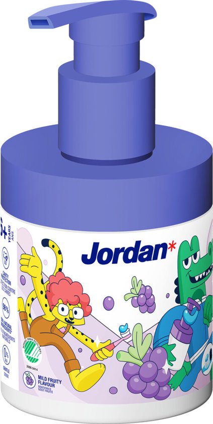 Jordan Junior - Tandpasta in pomp - 6-12 jaar - Druivensmaak - 1450ppm fluoride - 150 ml