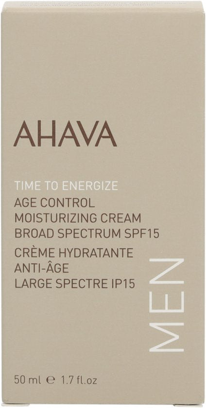 AHAVA MAN Age Control Hydraterende Crème | Langdurige Hydratatie & SPF-15 | Vroegtijdige Veroudering Bescherming | Anti-Rimpel Dagcrème voor Mannen |