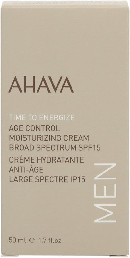 AHAVA MAN Age Control Hydraterende Crème | Langdurige Hydratatie & SPF-15 | Vroegtijdige Veroudering Bescherming | Anti-Rimpel Dagcrème voor Mannen |