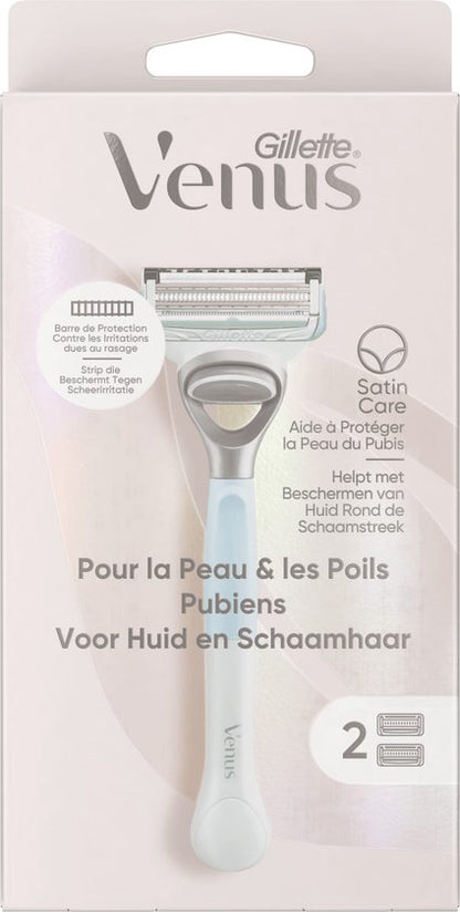 Gillette Venus Satin Care Scheersysteem – 2 Scheermesjes (Voor Huid & Schaamhaar) - Vrouwen