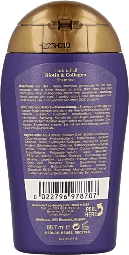 OGX Mini Shampoo Thick & Full Biotin & Collagen | 89 ml