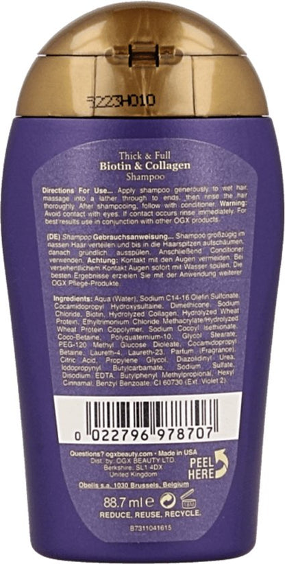 OGX Mini Shampoo Thick & Full Biotin & Collagen | 89 ml