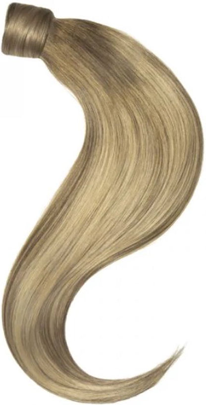 Balmain Catwalk Ponytail - Straight - 55 cm - Memory®Hair - kleur L.A. 8CG.6CG -  een mix van donkerblonde en lichtbruine tinten