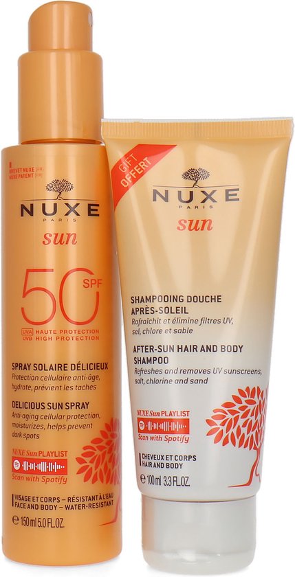Nuxe Sun Delicious Sun Spray SPF 50 + After-Sun Hair And Body Shampoo - 150 ml - 100 ml