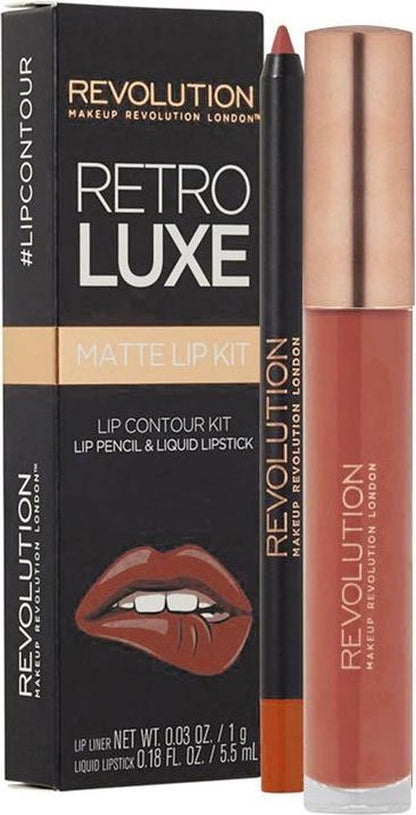 Makeup Revolution Retro Luxe Matte Lip Kit - Regal
