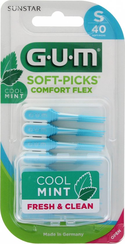 GUM - tandenflos - soft-picks - comfort flex - small - S 40 pcs - cool mint fresh & clean