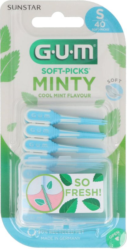 GUM - tandenflos - soft-picks - comfort flex - small - S 40 pcs - cool mint fresh & clean