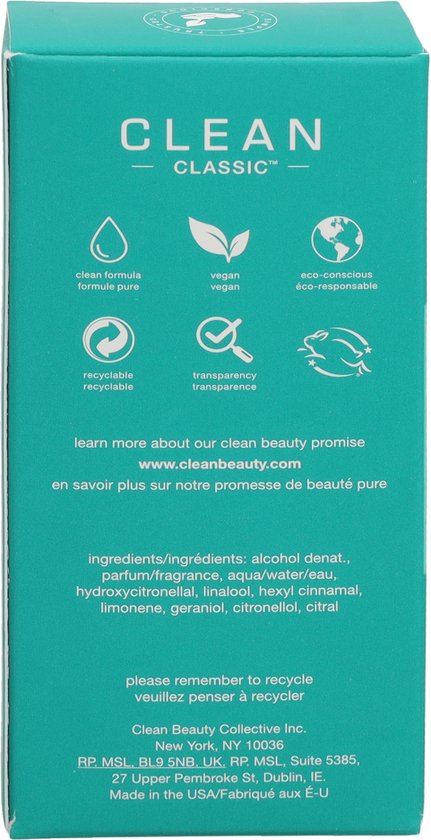Clean Clean Rain eau de parfum spray 60 ml
