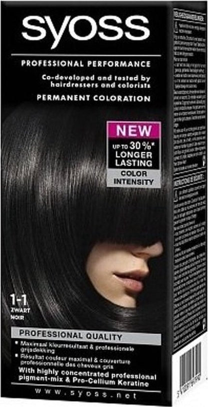 SYOSS Color baseline 1-1 Zwart - Haarverf