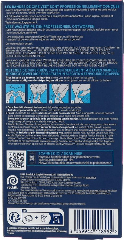 Veet Expert Ontharingsstrips - Lichaam & benen - Gevoelige huid - 20 stuks