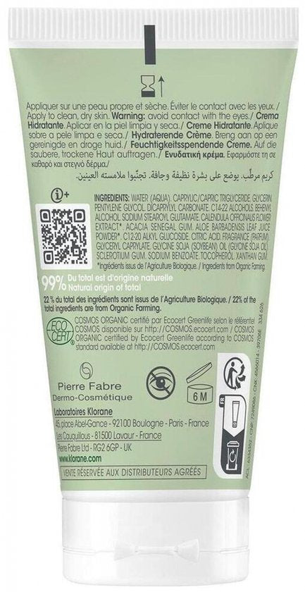 Klorane Bébé Bio Moisturizing Cream 50 Ml