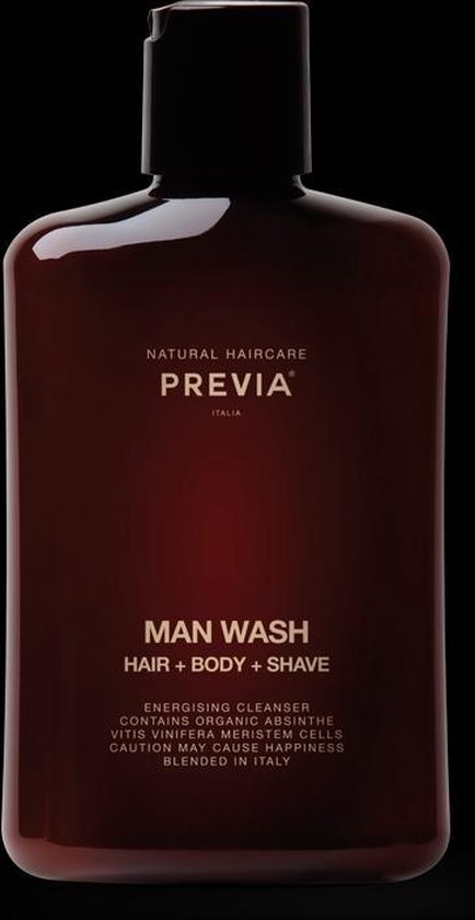 Previa Natural Haircare Gel Man Man Wash Hair + Body + Shave