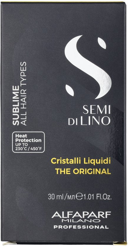 Hair Oil Semi Di Lino Sublime Cristal Liquid The Original Alfaparf Milano Semi Di Lino 30 ml