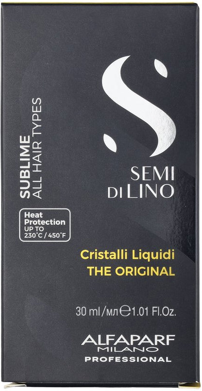 Hair Oil Semi Di Lino Sublime Cristal Liquid The Original Alfaparf Milano Semi Di Lino 30 ml