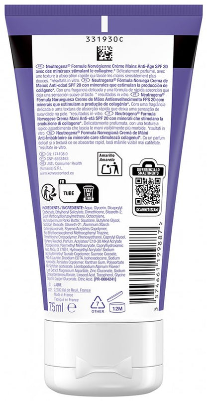 Neutrogena - Visibly Renew SPF 20 Elasti Boost Hand Cream - 75ml