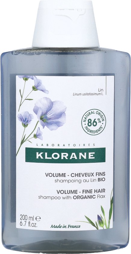 Klorane Haar Lin Fibres de Lin/Vlasvezels Shampoo Fijn Haar 200ml