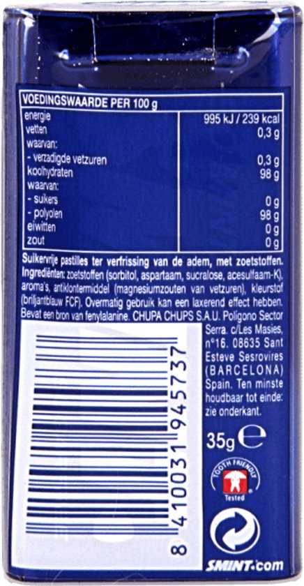 Smint Peppermint Blikje Suikervrij